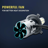 HJG M8 ORIGINAL 100W LED Headlight Bulb H4 For All Motorcycles (Low and High Beam Bulbs (White) AC/DC 100Watt 8 Side Chip) - Type H4